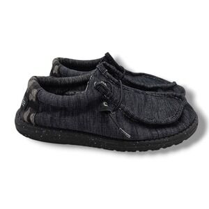 Hey Dude Wally Stretch Shoes Mens 9 Midnight Bunker Slip On